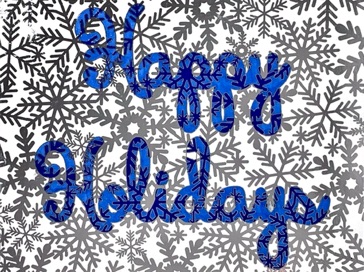 Connected Snowflakes
(blue with silver foil)
Happy Holidays Card